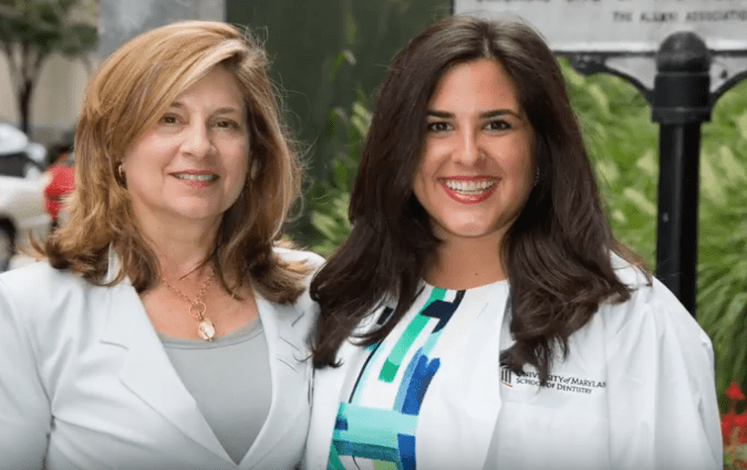 Dr. Pilla Dr. Deborah Pilla pictured with second year dental student and Founder of Planet Smilez, Kathryn Pawlak at the University of Maryland School of Dentistry.