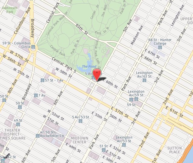 Location Map: 800A Fifth Avenue New York, NY 10065